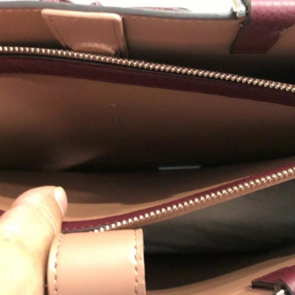 KATE SPADE HAYES TOTE BAG  LARGE CHERRYWOOD TOTE - Picture 9 of 10